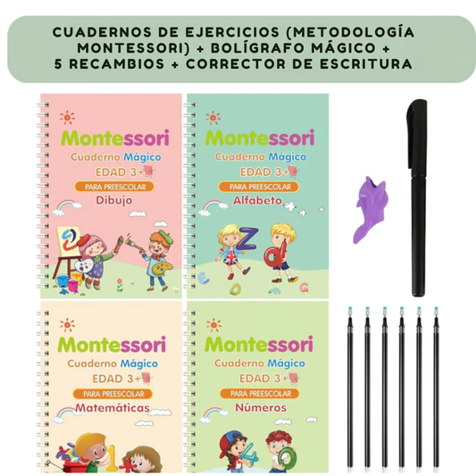 Montessori Magic® | Set de Cuadernos Mágicos reutilizables para Niños